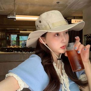 Chapeau de soleil unisexe style cowboy western avec cordon pour la protection solaire, la pêche et l'alpinisme - Product Image 5