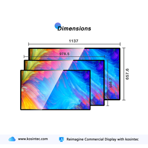 4k siêu HD kỹ thuật số màn hình LCD màn hình PC tất cả trong một 43 55 inch Máy nghe nhạc quảng cáo treo tường phẳng Wifi Android thông minh TV - Product Image 4