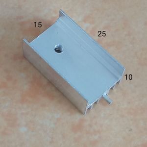 Disipador de calor de aluminio de 15x10x25mm con orificio para transistor TO220 MOSFET 7805, disipación de calor - Product Image 2