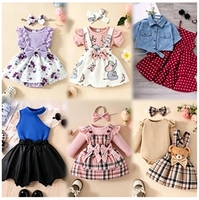 Lot de vêtements pour enfants en surplus d'usine chinoise pour l'été, stock de première qualité, mélange aléatoire, vente en gros en vrac, sans marque, coton/polyester