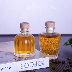 New <strong>Design</strong> clear Empty Small Juice Miniature <strong>Mini</strong> Liquor <strong>Bottle</strong> 50ml Whisky Vodka Brand <strong>Bottle</strong> With Screw Cap and Cork - Product Image 3