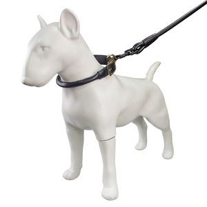 Correa para perro de cuero genuino, piel de vaca de primera calidad, conjunto de correa y collar con hebilla para perros de razas medianas a grandes, hecho a medida. - Product Image 1