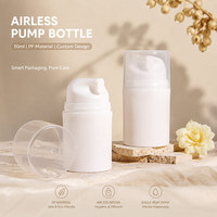 Vente en gros de flacons cosmétiques sans air de 50 ml en PP avec pompe, emballage personnalisé avec logo, conteneur à pompe sans air pour lotion, crème, sérum