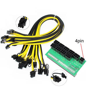 Catu Daya Server 12V GPU / PSU Papan Breakout 9 Buah 18AWG PCI-E 6 Pin Hingga 6 + 2 Pin Adaptor Daya Kabel - Product Image 1