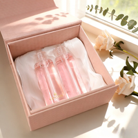 Flacon compte-gouttes en verre à épaule plate personnalisé de 30 ml, 1 oz, 50 ml, 100 ml, 4 oz pour sérum et huile essentielle capillaire avec compte-gouttes transparent