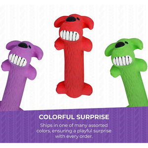 Giocattolo Interattivo Innovativo ed Ecologico per Cani, in Gomma Resistente al <span class=keywords><strong>Latex</strong></span>, con Sapore di Manzo e Suono Squittente - Product Image 2