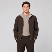 Veste réversible coupe-vent pour homme, col montant, fermeture éclair intégrale, vêtement d'extérieur décontracté, personnalisable avec logo, veste légère – Vente en gros