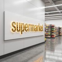 Letrero Luminoso Personalizado 3D, Logotipo Metálico, Nombre de Empresa, Letras Iluminadas 3D para Salón de Belleza