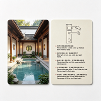 Custom PVC Waterproof Contactless Hotel Room Key Card 13.56MHz RFID Access Control with Full Color Printing and Custom Logo