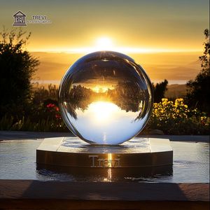 Benutzer definierte Größe Private Garten dekoration Acryl kugel Kugel Wasser brunnen mit Edelstahl basis - Product Image 6