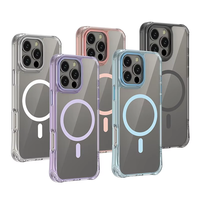 Étui magnétique Heybingo transparent en TPU+PC, résistant aux chocs et étanche pour 13 Pro Max