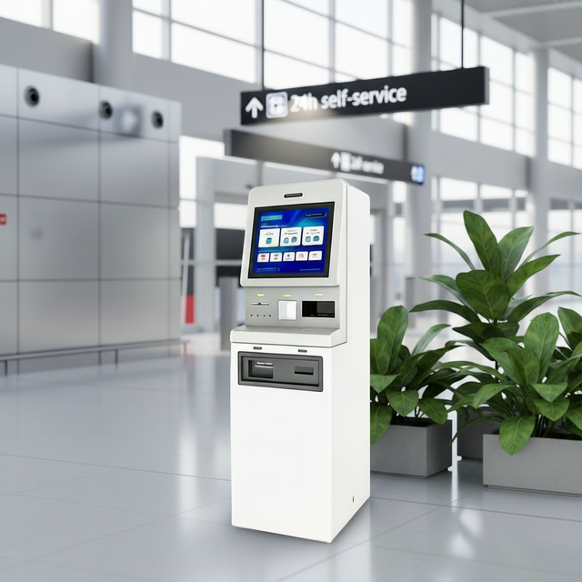 Jinrui FCM-501T Intelligent Self Service Kiosk Stable Floorstanding System for Bank Foreign Currency Exchange