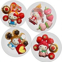 Boule de cristal acrylique 3D Fraise Pudding pour coque magnétique de téléphone portable