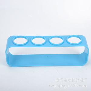 Test Tube Rack 4 Hole Blue Plastic Lab Equipment For Test Tubes - Product Image 1