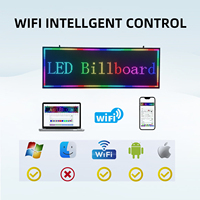 Pantalla LED de desplazamiento de 1280x320mm a todo color HDR10 4500cd, señal de bienvenida programable, función de animación de luz Digital resistente al agua