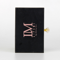 Boîte à gloss à lèvres de luxe de style enveloppe rose avec logo personnalisé, estampage à chaud en or rose, emballage cosmétique, coffret cadeau de maquillage