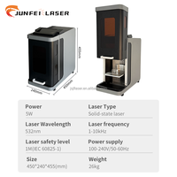 Machine de Gravure Laser 3D JUNFEI en Verre Cristal, Graveur Intérieur Haute Vitesse à Lumière Verte 5W, Machines de Marquage Laser Portables pour Cadeaux