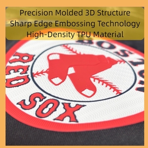 Badge in TPU all'ingrosso, termoadesivi, personalizzati per abbigliamento sportivo, patch 3D in TPU con logo 3D in rilievo per baseball e football, per uso su T-shirt - Product Image 4
