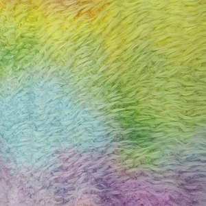 Textile de maison à poils longs multi couleurs bon marché <span class=keywords><strong>tissu</strong></span> polyester arc-en-ciel peluche <span class=keywords><strong>fausse</strong></span> <span class=keywords><strong>fourrure</strong></span> pour jouets - Product Image 3