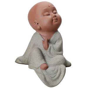 Creative <strong>Antique</strong> Ceramic Monk Zen <strong>Ornament</strong> for Shelf Glazed Desktop Crafts for Living Room Study Perfect Tea Pet Artwork - Product Image 1