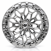 Jantes GVICHN personnalisées en aluminium forgé chromé, style Beadlock, concaves profondes, pour course de dragster, pour Jeep, Toyota Tacoma, Nissan