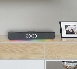 Phong Cách Mới RGB Đèn Mát Loa Soundbar Với Đồng Hồ Kỹ Thuật Số Không Dây Rạp Hát Tại Nhà Âm Thanh Loa Thanh Cho TV <span class=keywords><strong>PC</strong></span> - Product Image 6