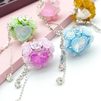 51180 Vente en gros de perles de fleurs en argile 3D de luxe 2,5*2,7*1,8 cm, grandes perles en céramique avec strass, perles fantaisie en forme de couronne et de pompon pour la fabrication de stylos