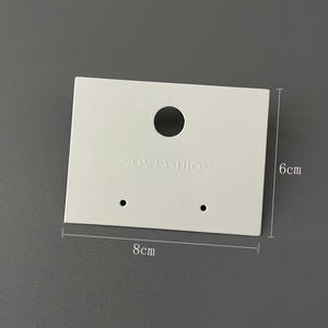 CSMD çin üreticileri özelleştirme kabartma logo baskı 6x8cm beyaz renk karton ucuz küpe ekran kartları - Product Image 6