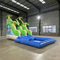 Grand toboggan aquatique gonflable, toboggan aquatique de nouvelle conception, toboggan gonflable d'été pour adultes