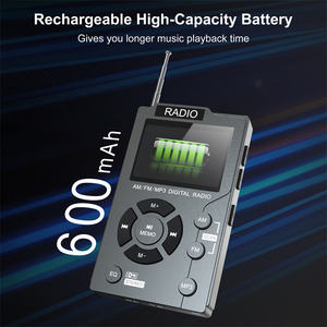 Mini AM/FM/MP3 Walkman electrónico de bolsillo 600mAh Batería recargable Radio FM Música Radio portátil AM FM - Product Image 4