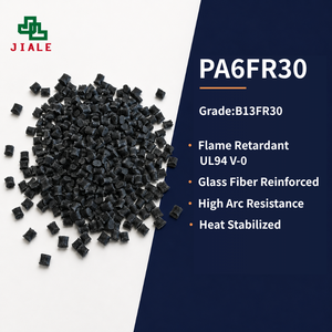 Granulés de nylon PA6 GF30 V0 sans halogène FR, faible corrosion au moulage, 30 % <span class=keywords><strong>GF</strong></span>, non rouge, pour pièces d'injection électriques - Product Image 1