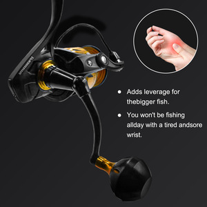 Manivela para Carrete de Pesca Giratorio de 66 mm, de Aleación de Aluminio, Forma Esférica, para Mano Derecha, Pesca en Playa y Océano - Product Image 3