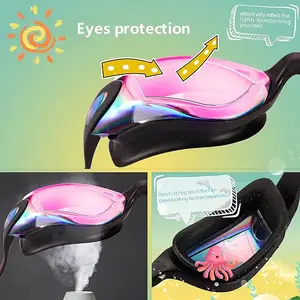 Children's Swimming Gogglescustom Logowaterproof And Anti Fog Child Swim Goggles Leakproof Design Anti-UV Clear Vision Goggles