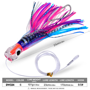 PROBEROS <span class=keywords><strong>Ensemble</strong></span> de leurres en plastique en forme de pieuvre pour la pêche en haute mer de gros gibier 6/6,7/8,7/9 pouces 6 pièces/<span class=keywords><strong>ensemble</strong></span> avec sac en filet - Product Image 3