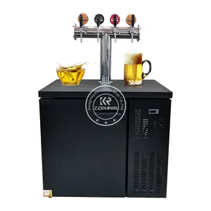 ビールディスペンサー電気ドラフトビールタワーディスペンサーケゲレーター、コンプレッサー冷却システム付き