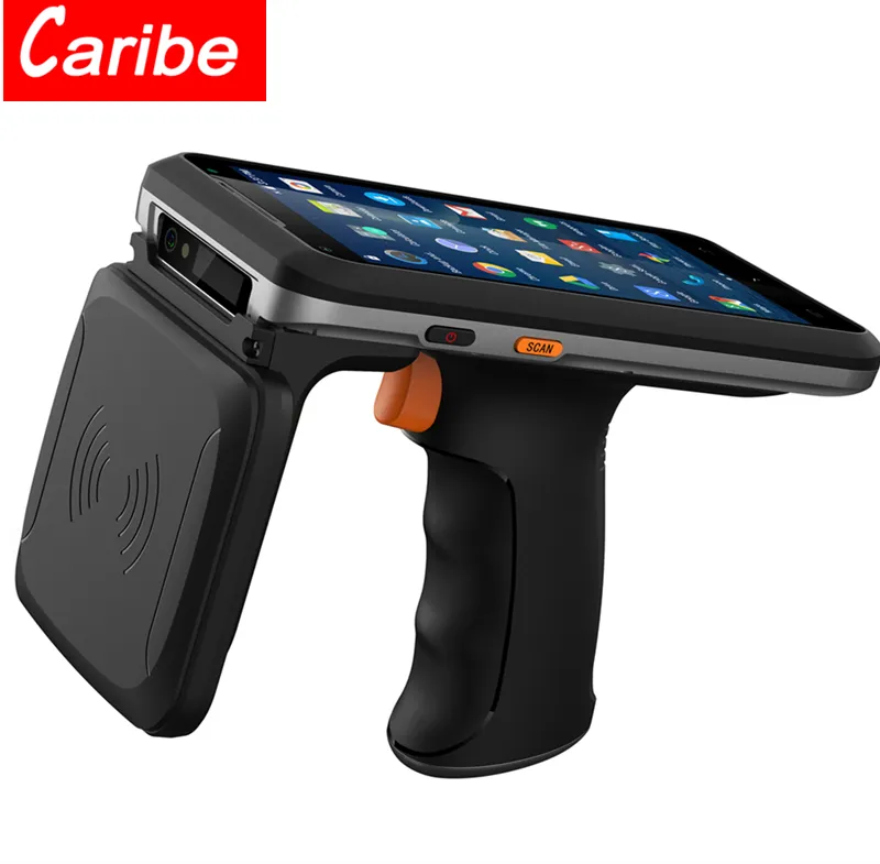 CARIBE 5.5 Inch Android PDA Rugged Android Cầm Tay Tầm Xa Di Động 15M UHF RFID Reader