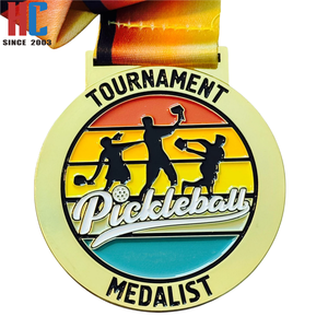 20 Ans Usine Médailles Personnalisées Émail Couleur Pickleball Médailles Compétition Jeux Médailles d'Honneur Personnalisé Vente en Gros - Product Image 1