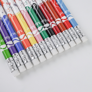 Ensemble de 12 crayons de couleur effaçables Macaron Crayons de couleur personnalisés avec gomme - Product Image 3