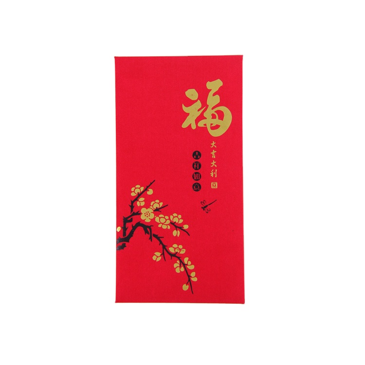 Luxury Custom Made Trendy Chinese New Year Traditional Red Packet Lai See Hong Bao Ang Pow Red Pocket Envelope