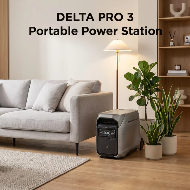 Delta Pro 3 4096Wh Energy Storage System 4000W AC Output Solar Power Station Expandable Lithium Generator Van Life Offgrid