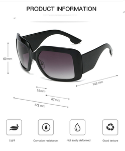Purple Frame Fashion Women Sunglasses Oversized Square <strong>Sun</strong> Shades Gradient Lens <strong>Sun</strong> Glasses Wholesale 2024 - Product Image 5
