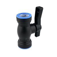 Vanne à boisseau sphérique en plastique PP avec raccords à emboîtement rapide pour système d'irrigation - Fournisseur d'usine de Ningbo