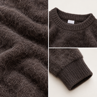 Pull en mohair personnalisé pour homme, décontracté, chaud, pour le quotidien, printemps-automne, en laine, doux pour la peau, confortable, coupe ample