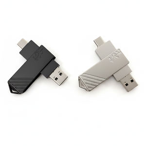 Chiavetta USB Personalizzata in Metallo Girevole Tipo C per Computer e Cellulari 2-in-1 USB 2.0 3.0 Impermeabile OTG - Product Image 1