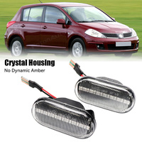 Luces Marcadoras Laterales Secuenciales para Nissan Tiida C11 Note E11 Micra K12 NP300 Navara D40 Qashqai J10, Lámparas Intermitentes LED de Señal de Giro