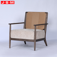 Fauteuil d'appoint moderne nordique en bois avec dossier en corde de papier pour salon – Fabricant de meubles