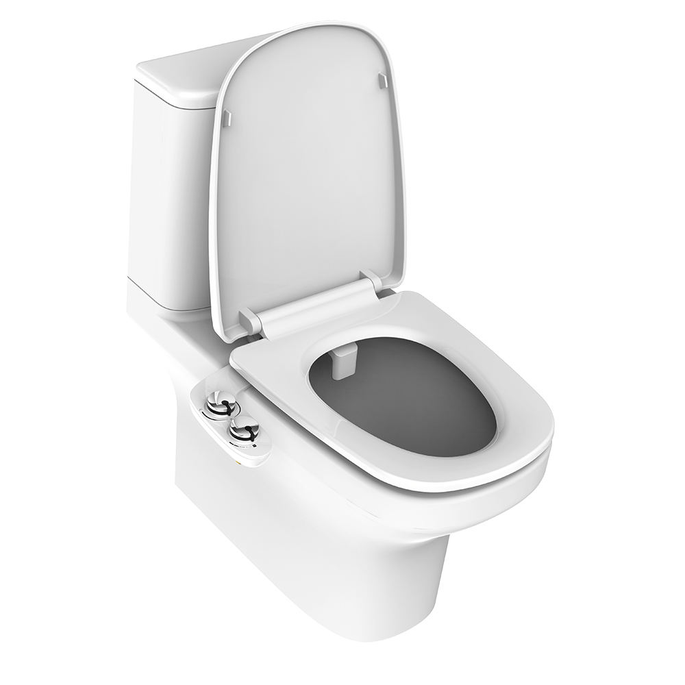 BIEAR Bidet Attachment For Toilet, Ultra-Slim Dual Nozzle Bidet Attachment Adjustable Water Pressure Non Electric Fresh Cold Water Bidet Toilet Seat Attachment For Feminine And Posterior Wash Black - View #11