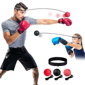 การฝึกอบรม<span class=keywords><strong>มวย</strong></span>ต่อสู้ลูกสะท้อนกับแถบคาดศีรษะความเร็วการฝึกอบรมกีฬาหมัดปฏิกิริยาตอบสนองหัวบอล - Product Image 1