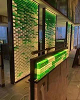 Batu Bata Kaca Solid JYG Grosir, Dicat Multi-Warna Transparan Dekoratif Bertekstur Hot Melt untuk Ruang Tamu, Kamar Mandi, Bengkel, Hotel