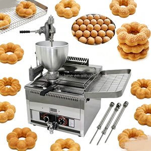 Máquina semiautomática para hacer donas con 3 moldes, cortadora <span class=keywords><strong>de</strong></span> mini donas tipo Puff Puff, para donas <span class=keywords><strong>Dunkin</strong></span> Mochi Pon <span class=keywords><strong>De</strong></span> Ring y freidora a gas - Product Image 2